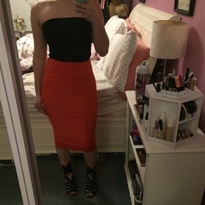 Brand new with tags Marciano red orange skirt